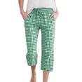 thumbnail image 2 of Women's Casual Elastic Waist Straight Leg Cropped Pants with Pockets, 2 of 7