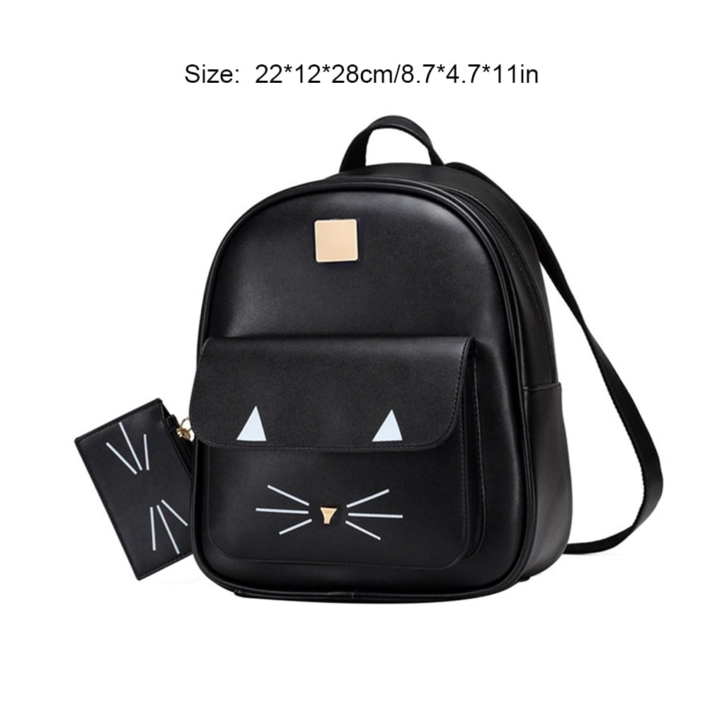fastboy Easy Matching Small Backpack Lightweight And Portable Fashion Accessory Polyester Backpacks For Women School Bag black 1Set