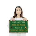 thumbnail image 3 of Just Another Beer Drinker With A Camping Problem Vintage Style 12 Inch x 18 Inch Aluminum Metal Sign Pints Pack Tents Repeat Perfect for RVs Cabins Man Caves Fun Gift for Campers Beer, 3 of 6