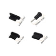 thumbnail image 2 of Cubierta de puerto de teléfono de 40 piezas 4 tipos de tapones de silicona, capuchón USB tipo C/Micro USB/Jack de auriculares de 3.5 mm, negro, 2 of 7