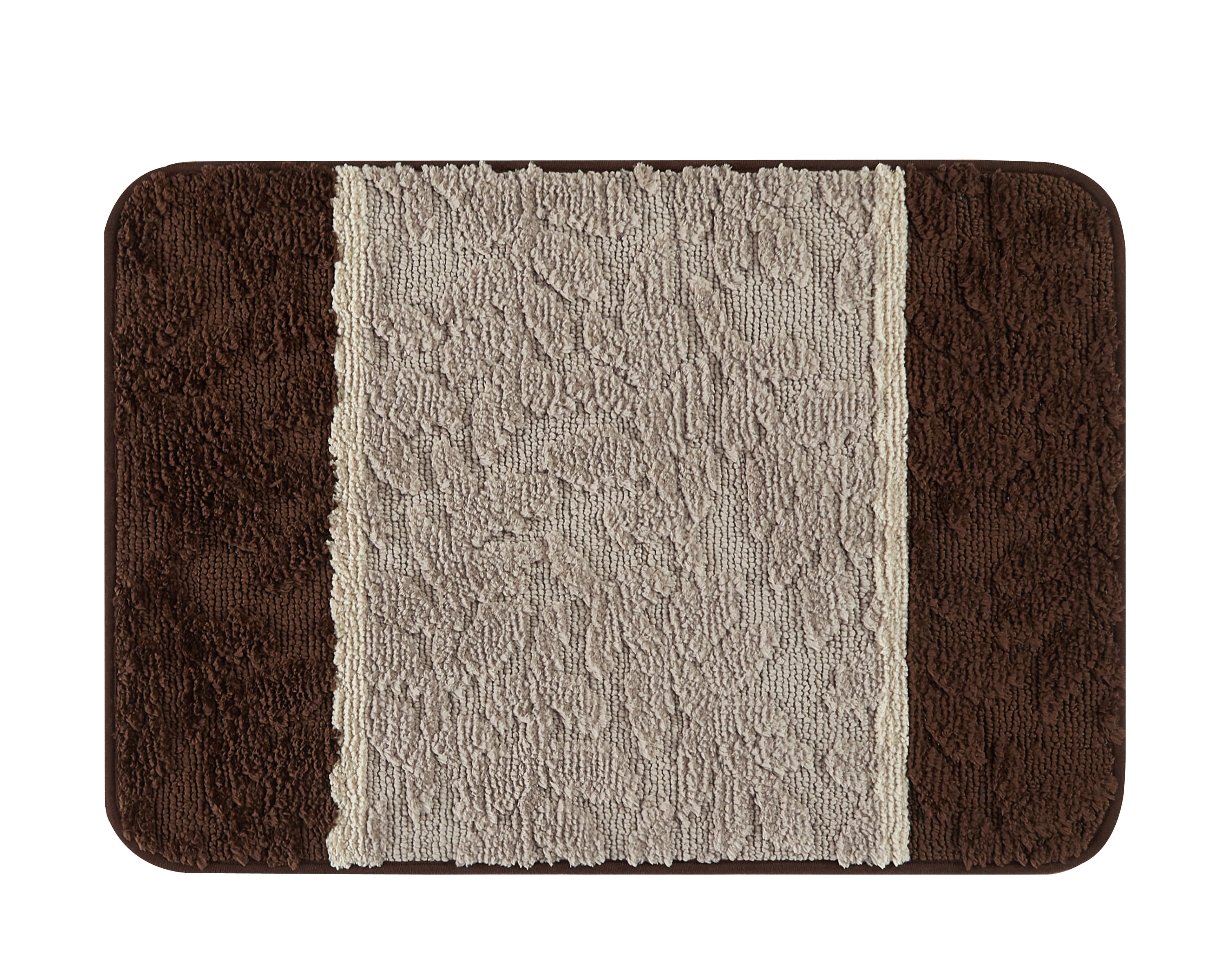 Saraghna Shower Mat Symple Stuff Color: Brown, Size: 15.5 W x 34.5 L