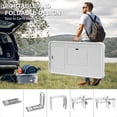 thumbnail image 6 of 42.5" Fish Cleaning Table with Dual Sink, Portable Folding Camping Table with Foldable Extension Stand, Faucet, Sprayer, Grid Rack, Hose Hook Up & Knife Groove, Outdoor Sink Station for Picnic, 6 of 16