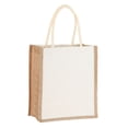 thumbnail image 1 of Shopping Bag Large Capacity Portable Handles Strong Load Bearing Storage Large Burlap Reusable Grocery Bag Daily Accessory, 1 of 11