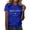 Blue#9527, variant on BOOMNY Women's Short Sleeve T-Shirts Crew Neck Italian Day Graphic Tshirts Summer Tee Tops for Women