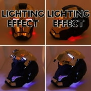 Iron Helmet - Superhero MK 5 Wearable Electronic Helmet with Sounds and LED Lighting, Touch & Remote Control, Superhero 1:1 Model Prop Replica, Perfect for Cosplay, Display & Collectible