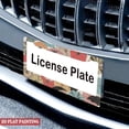 thumbnail image 4 of 1Pack License Plate Frames with Colorful Vintage Umbrellas Pattern Includes Screws & Caps Full Accessories Included Size 6.3x12.2inch(16x31cm), 4 of 8