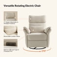 thumbnail image 4 of Nursery Recliner Chair Electric Power Glider Swivel Rocking with USB, Waterproof Stain-resistant, Beige, 4 of 11