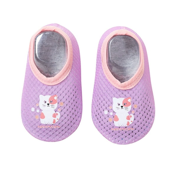Baby Girl Sock Shoes with Nonslip Sole Cute Cartoon Print Breathable Mesh Infant Walking Shoes Lightweight Crib Shoes Sneakers Yellow 18-24Months Infant