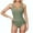 Green-2, variant on Virmaxy Women's High-Waist Compression Swimsuit Fashion Cross-Back Tummy Control Tankini Swimwear for Surf Training Beach Vacations Blue-1 L