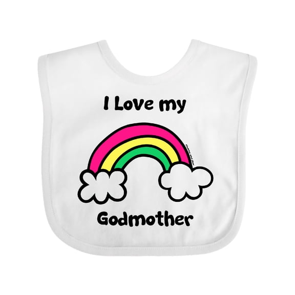Inktastic I Love my Godmother Boys or Girls Baby Bib