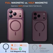 iPhone 18 Pro Max phone case, MagSafe-compatible, burgundy | (Full camera protection) Camera access cover