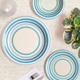 thumbnail image 4 of Safdie & Co. Dinnerset 12PC Stoneware Azure Rings, 4 of 5