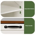 thumbnail image 5 of Uforic Kitchen Storage Buffet Cabinet for 10-gal Trash Bin, Tilt Out Trash Cabinet with Drawers & Shelves, White, 5 of 8