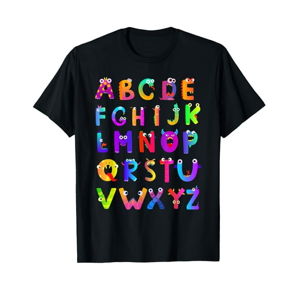 Monster ABC Cute Alphabet Halloween Teacher Costume Kids T-Shirt