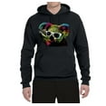 thumbnail image 2 of Neon Technicolor Trippy Party Rainbow Koala | Mens Animal Lover Hooded Sweatshirt Graphic Hoodie, Black, Small, 2 of 4
