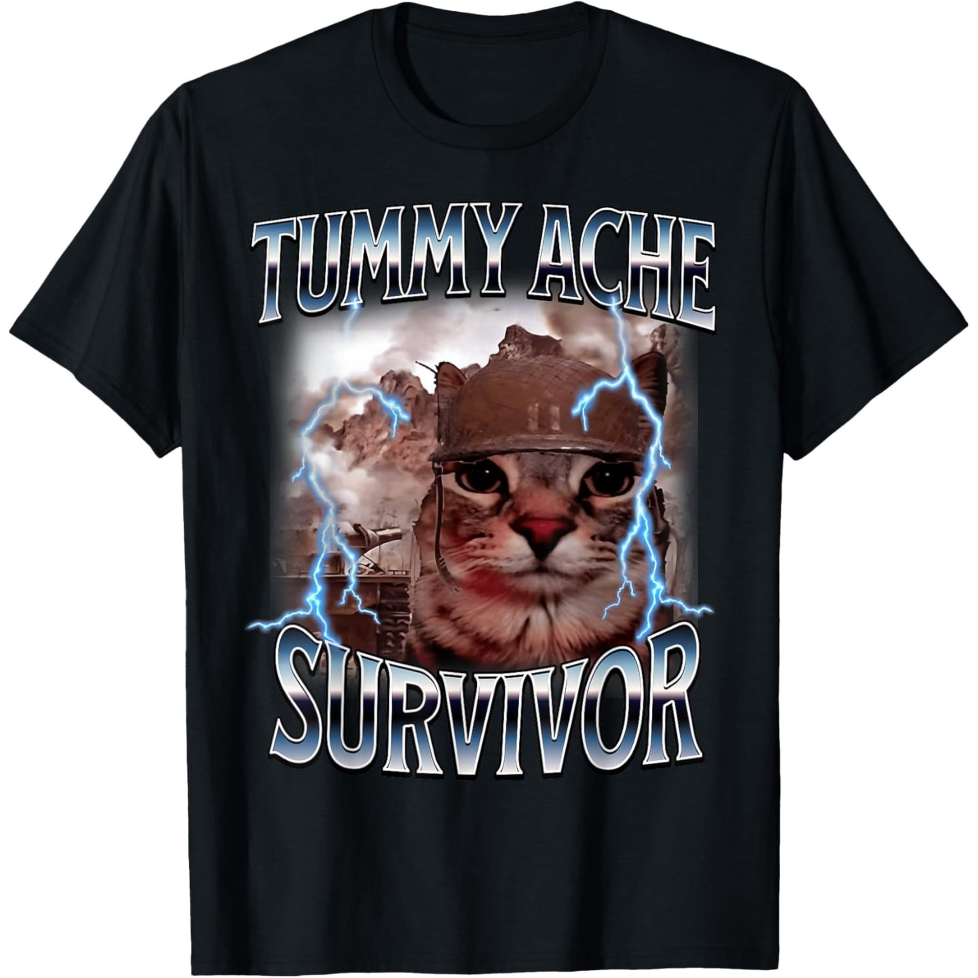 I Survived Today's Tummy Ache Cat T-Shirt