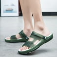 thumbnail image 4 of 2025 men's flat slippers, quick drying shower and bathroom sandals, comfortable and breathable soft soled toe exposed non slip home casual shoes, 4 of 6