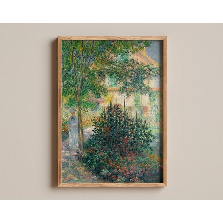 Claude Monet Camille In The Garden Impressionist Floral Vintage French Countryside Botanical Wall Art Poster Poster Print Only