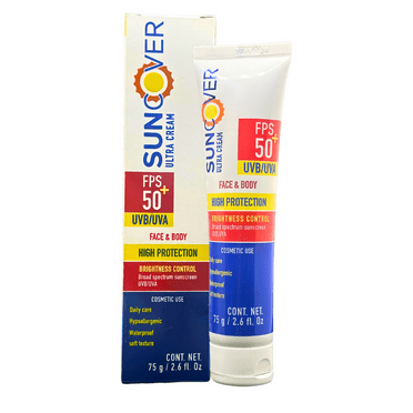 DAG BY DAGLAB - SUNCOVER ULTRA CREAM SPF 50  UVB/UVA - High Protection for Face and Body, Hypoallergenic, Waterproof, Soft Texture, Daily Care Sunscreen