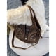 thumbnail image 3 of Bolso de mano estilo nicho vintage marrón europeo y americano, bolso de hombro cruzado de un solo hombro de gran capacidad medieval de Maillard, 3 of 5