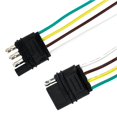 thumbnail image 4 of 4Pin Trailer Light Wiring Harness 18 AWG Wire Flat Wire Connector Repair Maintenance Upgrading Cable Power Adapter Accessory, 4 of 7