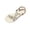 White, variant on Women's Elegant Rhinestone Butterfly Transparent Elastic Strap Summer Flat Sandals