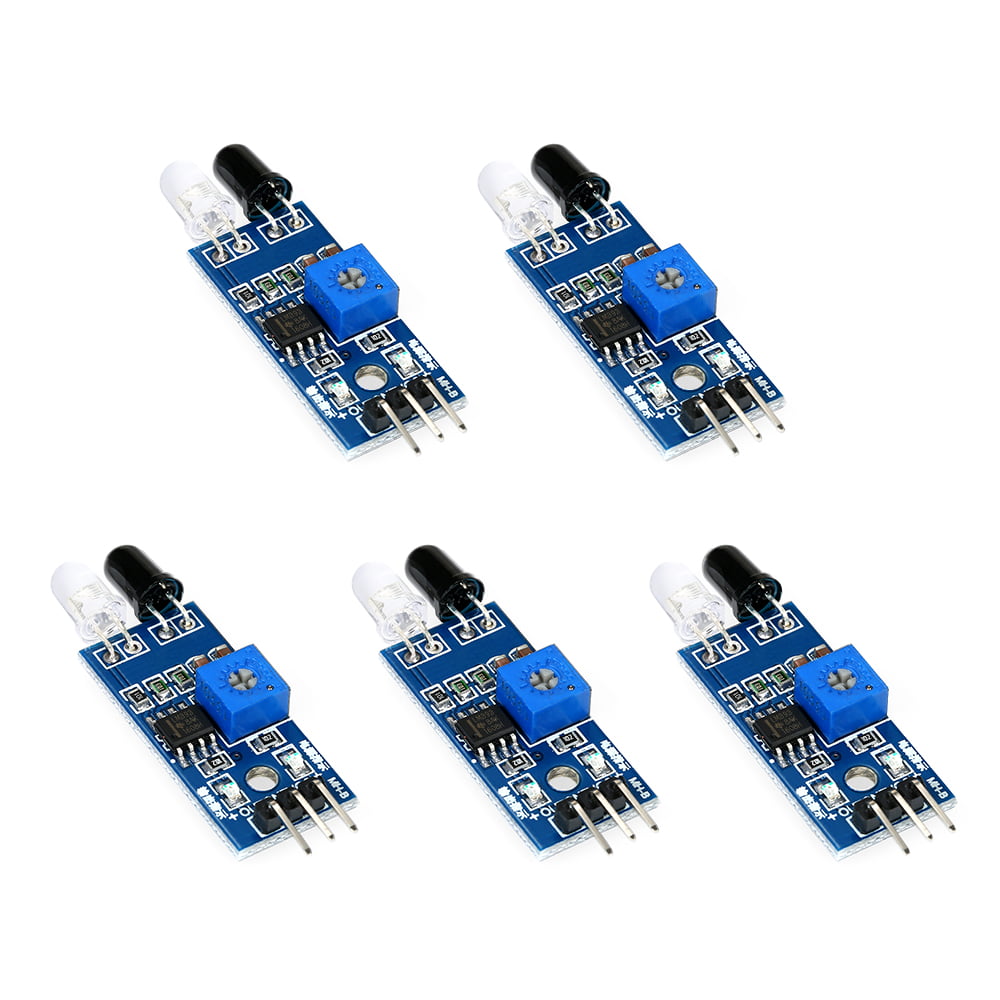 5X IR Infrared Obstacle Avoidance Sensor Module Adjustable Distance for Arduino 