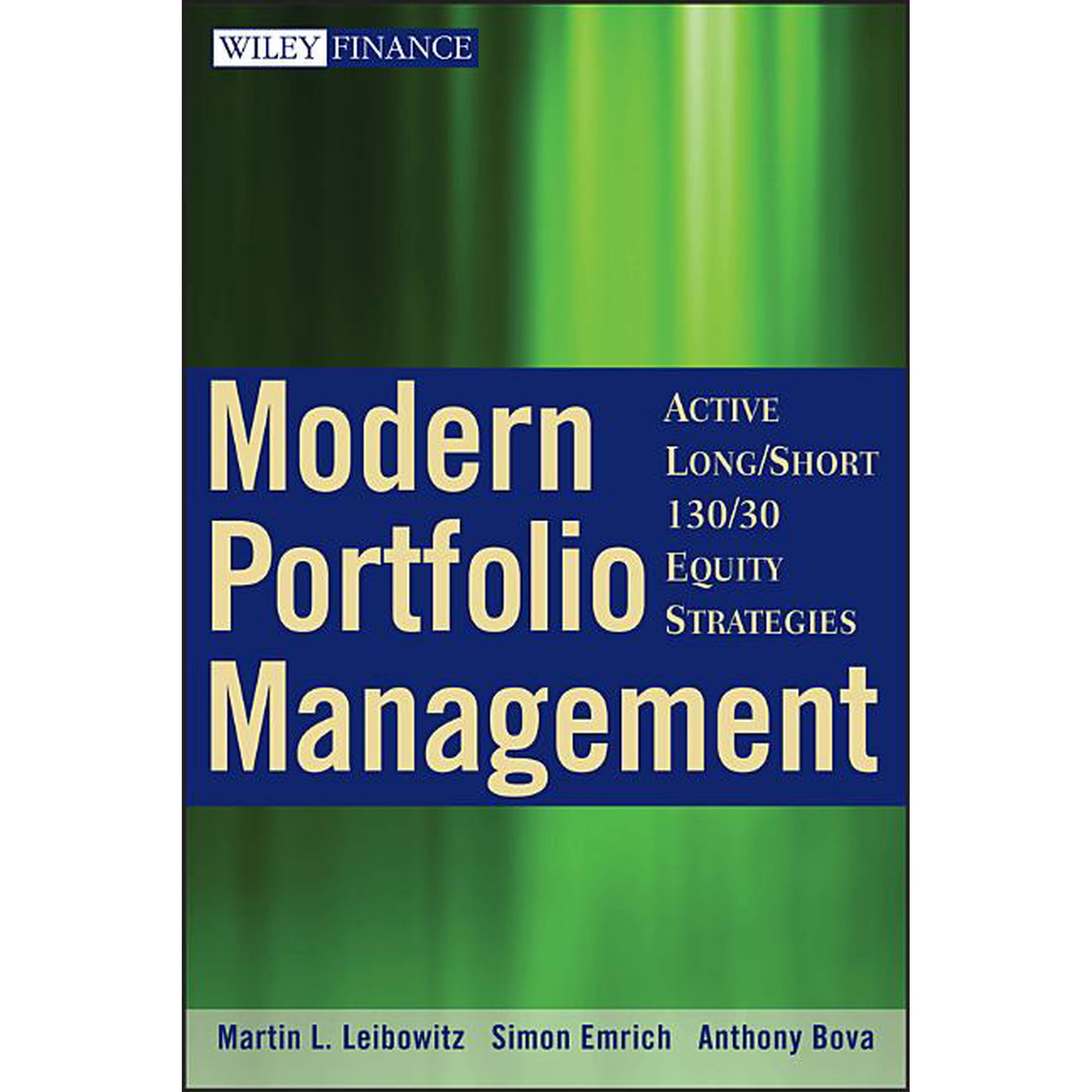 Wiley Finance Modern Portfolio Management Book 488 (Hardcover)