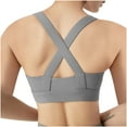 thumbnail image 3 of Joau Front Closure Sports Bra for Women Wireless Padded Medium Support Criss-Cross Back Bras Seamless High Impact Yoga Exercise Athletic T-Shirt Bra, 3 of 4