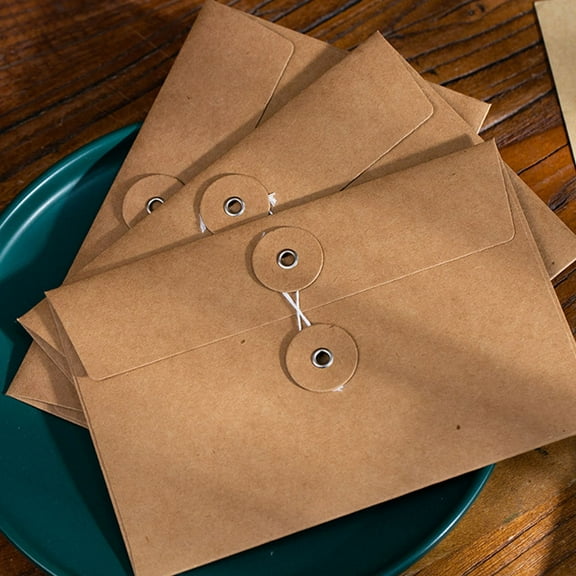 UPOUART 20Pcs Kraft Paper Envelopes For File Envelopes And Office Organization Brown