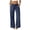 Navy, variant on Danhjin White Women's Linen Pants Casual High Waisted Wide Leg Loose Straight Leg Spring Summer Vacation Comfy With Pockets Stretch Beach Pant