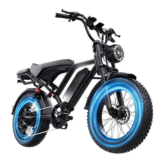 Electric Bike for Adults 20" Fat Tire Electric Bike with 48V 18Ah Battery 50-70 Miles Electric Motorcycle Ebikes, 1000 Peak Motor 31MPH Top Speed E-Bikes UL2849