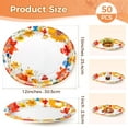 thumbnail image 4 of Caltero 50 PCS Fall Party Paper Plates, Disposable Plates Dinnerware for Party Supplies, 4 of 8