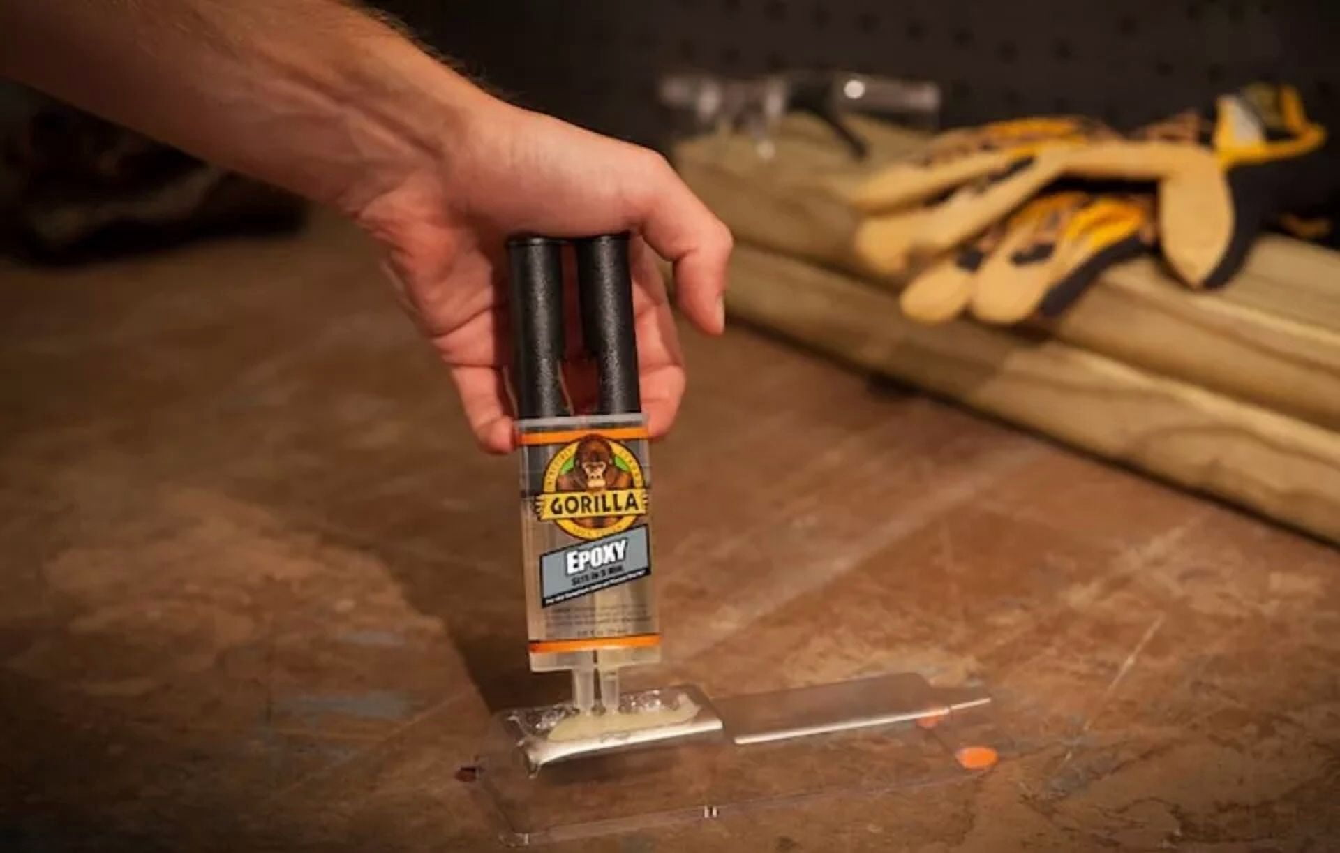 CIRCLE- 2X Gorilla Epoxy Glue Syringe Super Strong Bond Adhesive 2-Pack 25Ml / .85Oz