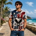 thumbnail image 2 of USA 2026 Patriotic Soccer Shirt Men American Flag Eagle Football Graphic Full Print T Shirt, 2 of 6