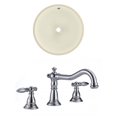 thumbnail image 1 of 16-in. W Round Bathroom Undermount Sink Set In Biscuit - Chrome Hardware AI-22863, 1 of 7