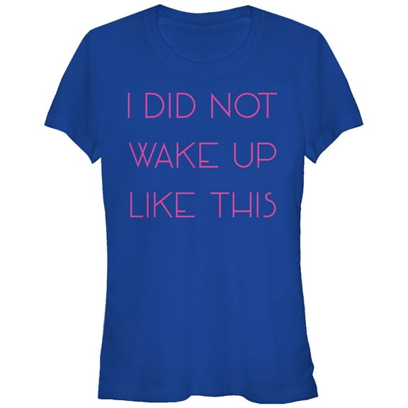 Junior's CHIN UP Did Not Wake Up Like This  Graphic Tee Royal Blue 2X Large