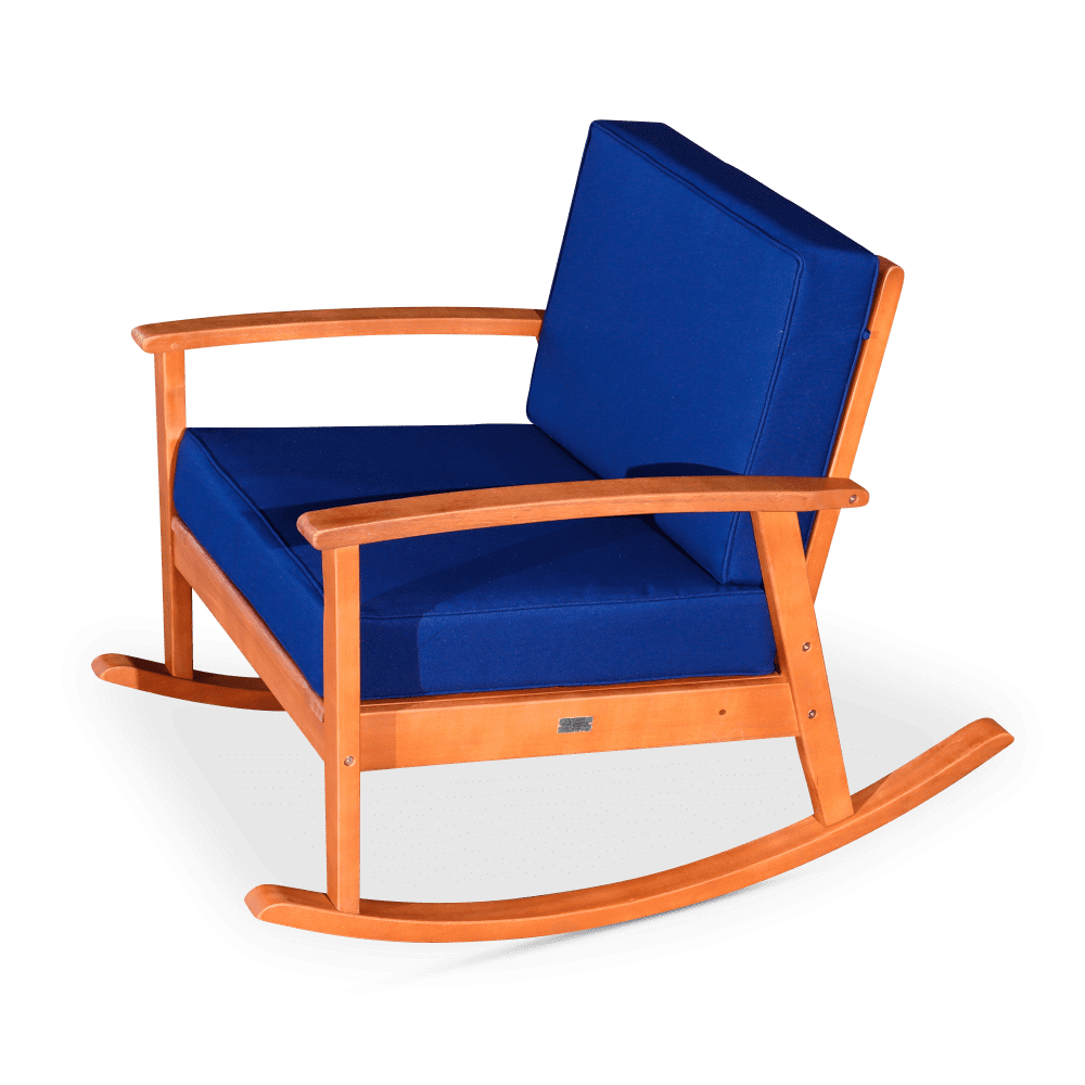 Patio Rocking Chair, Deep Seat Rocker with Thicken Cushion and Backrest ...
