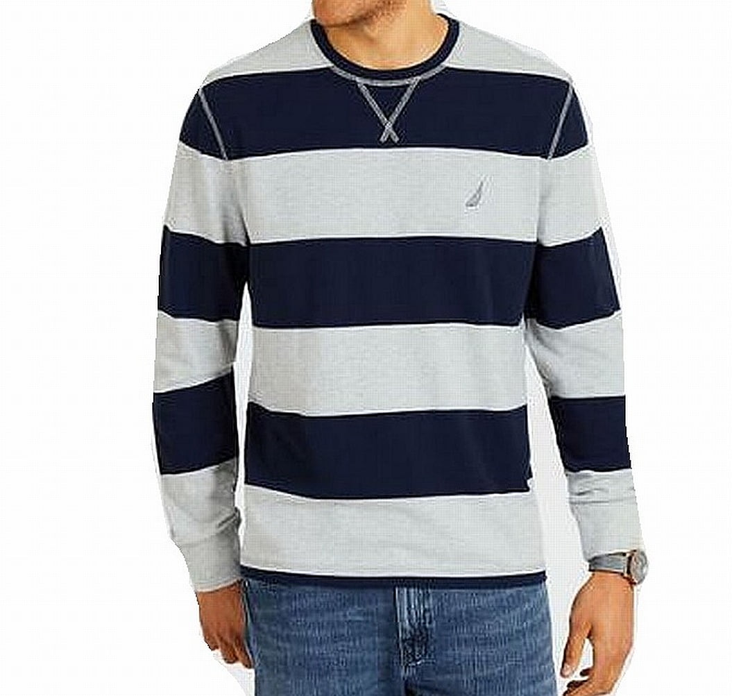 Nautica Sweaters Mens Sweater Medium Crewneck Striped LongSleeve M