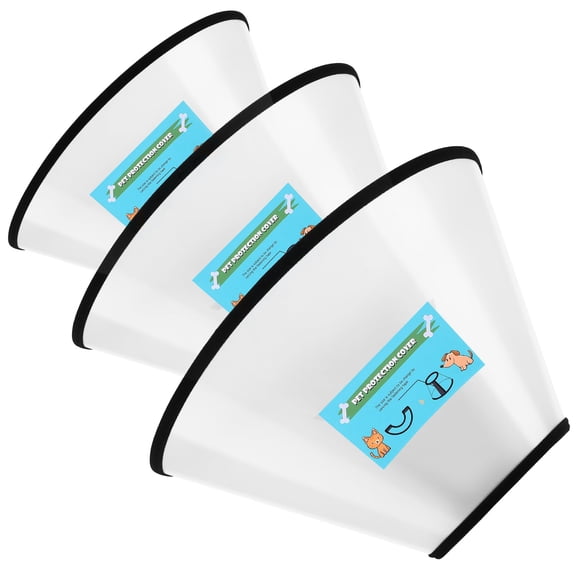Lazynoon Dog Cone Collar, Multiple Sizes 3 of Pack Elizabeth Cone for Dogs to Stop Licking, Cat Cones After Surgery, Size S