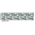 thumbnail image 3 of Ambesonne Ethnic Fabric by the Yard Upholstery, Leaf Silhouettes Traditional, 3 Yards, Slate Blue Ivory, 3 of 5
