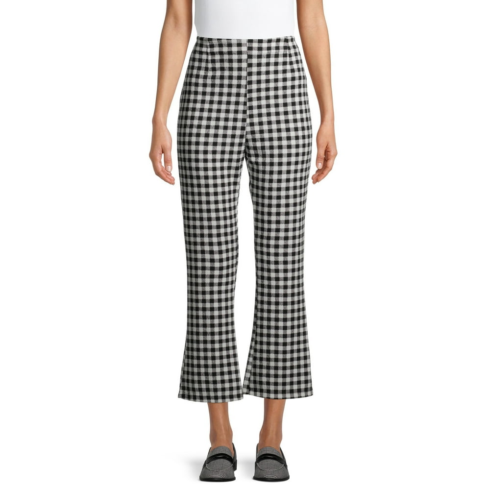 Derek Heart - Derek Heart Juniorâs Kick Flare Gingham Pants - Walmart.com - Walmart.com