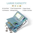 thumbnail image 6 of 1015-New Wallet: Women's Multi-function Slim Short Purse Easter、Mother Gifts, Passport Holder, Travel, Fashionable, Minimalist, Cheap（blue）, 6 of 8
