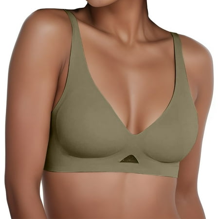 Mepaouo Minimizer Bras for Women Comfort Breathable Wireless Bras Full Support Sexy Loose Lace Bra