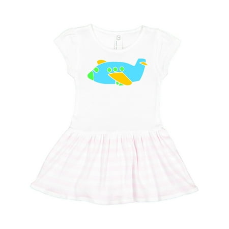 

Inktastic Blue Airplane Gift Toddler Girl Dress