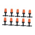 thumbnail image 3 of 10 Piezas Emisores de Riego por Goteo Boquilla Atomizadora de Tres Vías Aspersor Microajustable Plástico Polipropileno Adecuado para Jardinería Invernadero Patio Siembra, 3 of 6