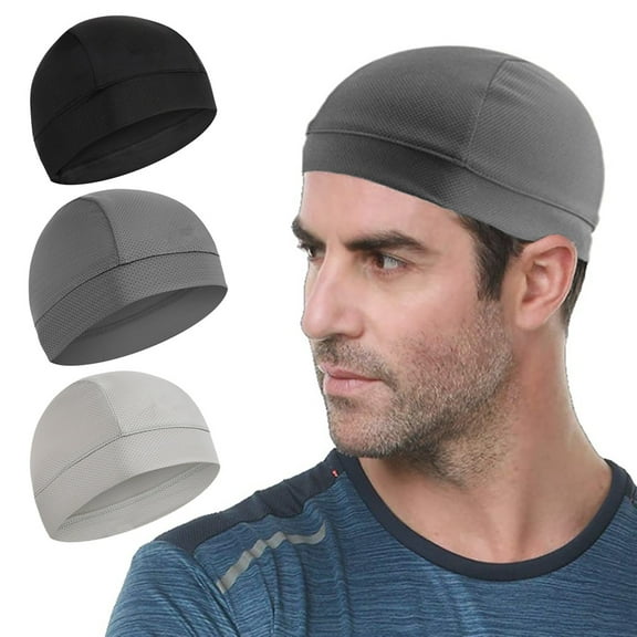 Skull Cap Helmet Liner Beanie, Cooling Mesh Cycling Running Hat for Men Women, Fits Under Helmets,,,G66455