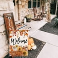 thumbnail image 3 of Fall Garden Flags 12x18 Double Sided for Outside Pumpkin Sunflowers Welcome Small Burlap Decorative Holiday Yard Flag Outdoor Decor, 3 of 6