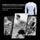 thumbnail image 5 of Minnieouse Ropa interior térmica para hombre, medias elásticas de secado rápido, ropa deportiva de manga larga para esquiar y correr, motocicleta, Camisetas XXL Blanco Minnieouse AP013385-07, 5 of 6