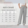 thumbnail image 3 of TEMOFON Sweatpants for Women Wide Leg Pants Fall Sweatpants with Pockets Elastic Waistband Comfy Pants Women Winter Lounge Pants Light Grey L, 3 of 11